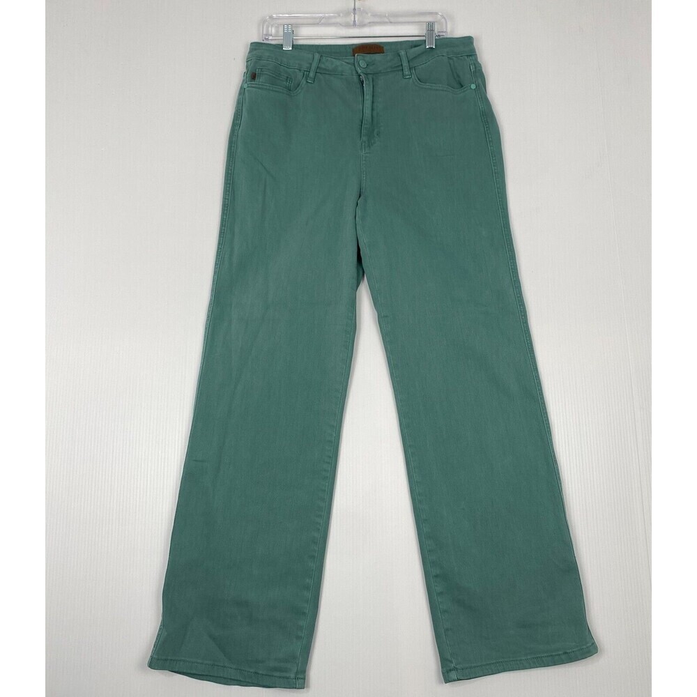 Judy Blue Women’s High Waist Wide Leg Jeans Tummy Control Top Size 15/32 Stretch - Picture 1 of 12
